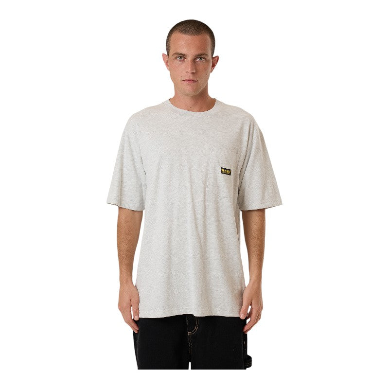 Thrills Union Oversize Pocket Tee - White Marle