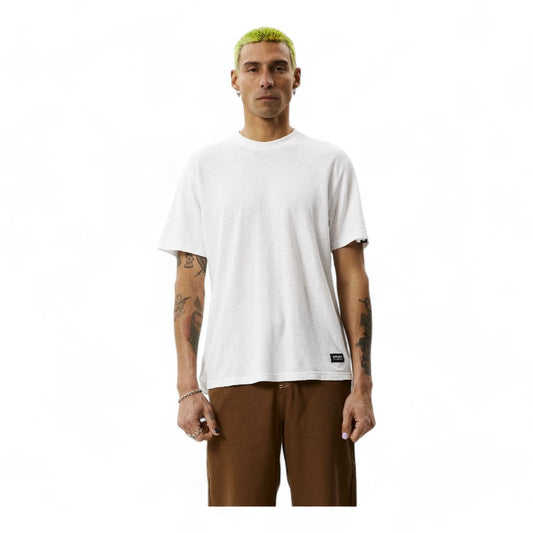 Afends Classic Hemp Retro Fit Tee - White