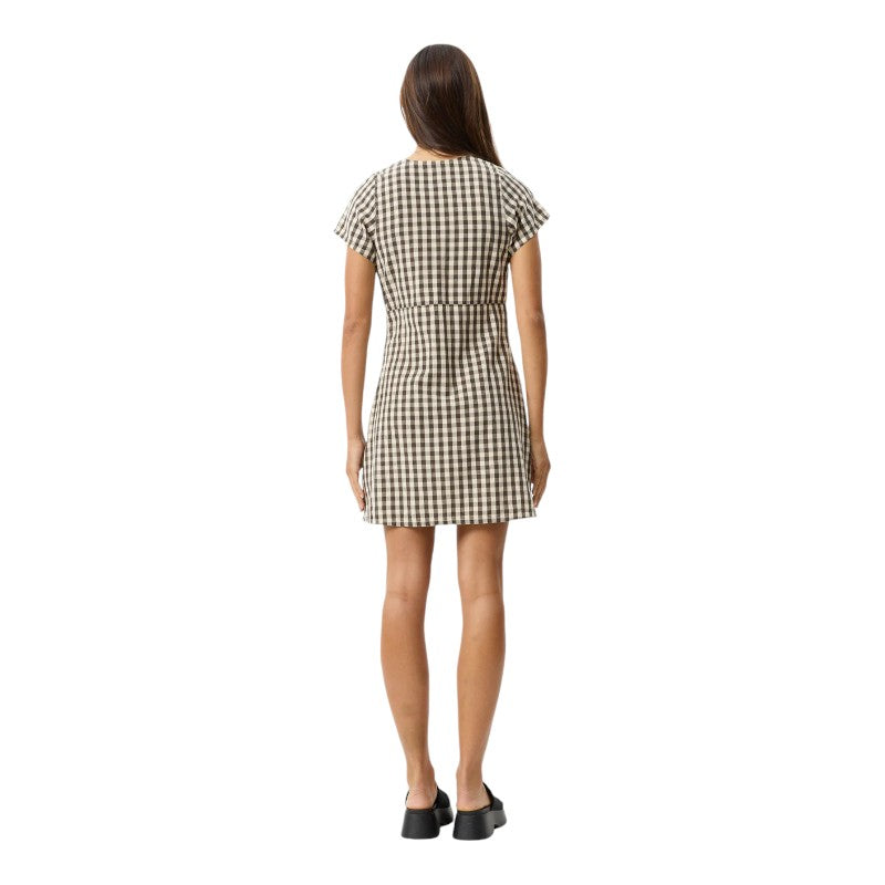 Afends Gambet Check Tea Dress - Black/sa