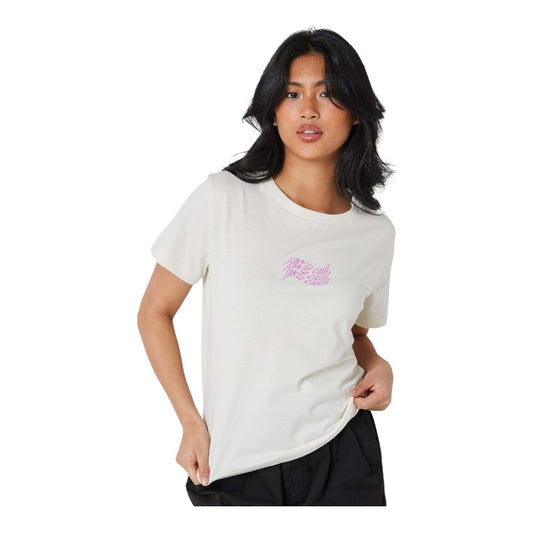 Santa Cruz Womens Vortex Front Tee - Off White