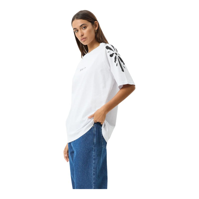 Afends Dash Oversized Raglan Tee - White