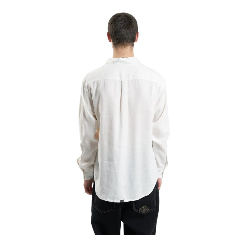 Thrills Hemp Minimal Oversize L/S Shirt - Dirty White