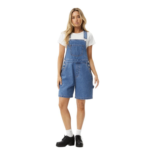 Afends Lil Louis Denim Overall - Worn Blue