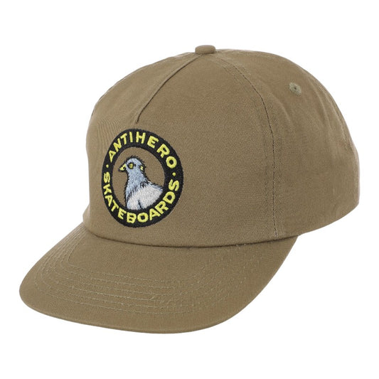 Antihero Pigeon Round Snapback - Khaki