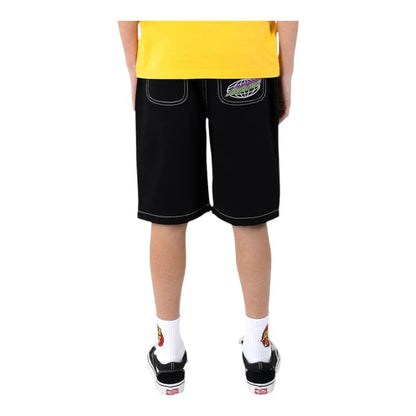 Santa Cruz Youth Global Flame Denim Short - Black