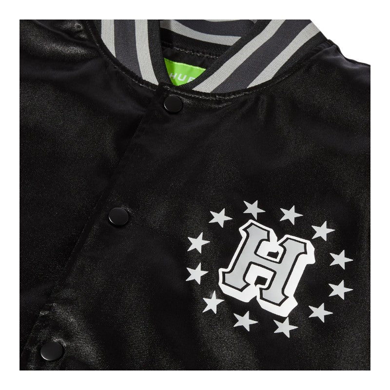 Huf Galactic Stack Baseball Jacket - Black